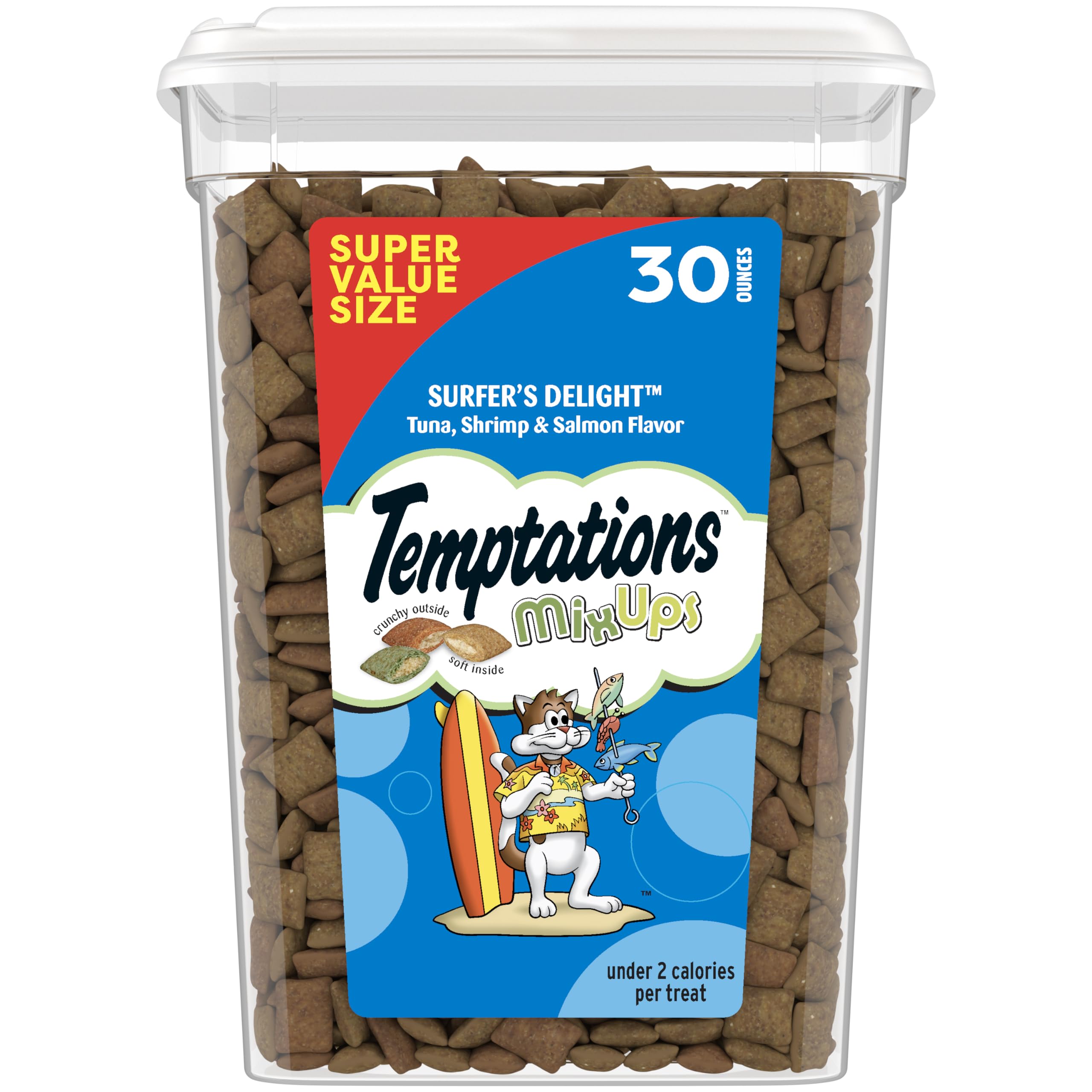 Temptations Surfer's Delight en bote de 30 onzas para recompensas diarias.