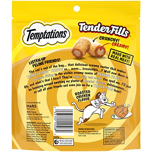 Temptations Tender Fills centro cremoso visible y exterior crujiente como snack sabroso.