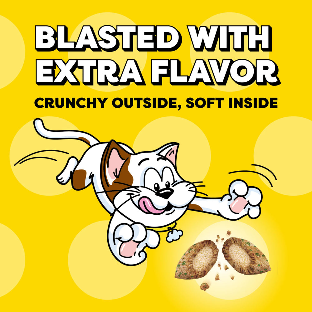 Temptations Wacky Blasts: Textura crujiente por fuera y suave por dentro al morder.