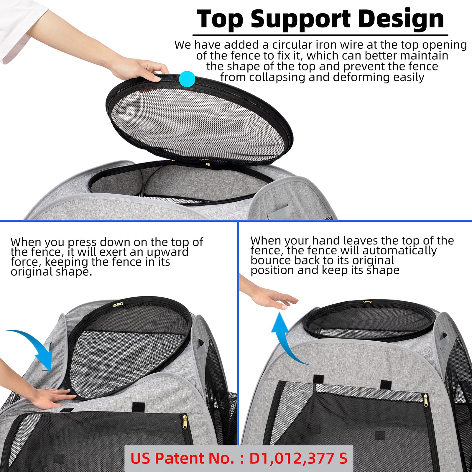 Tenrai jaula portátil con base removible para usar en césped o arena.