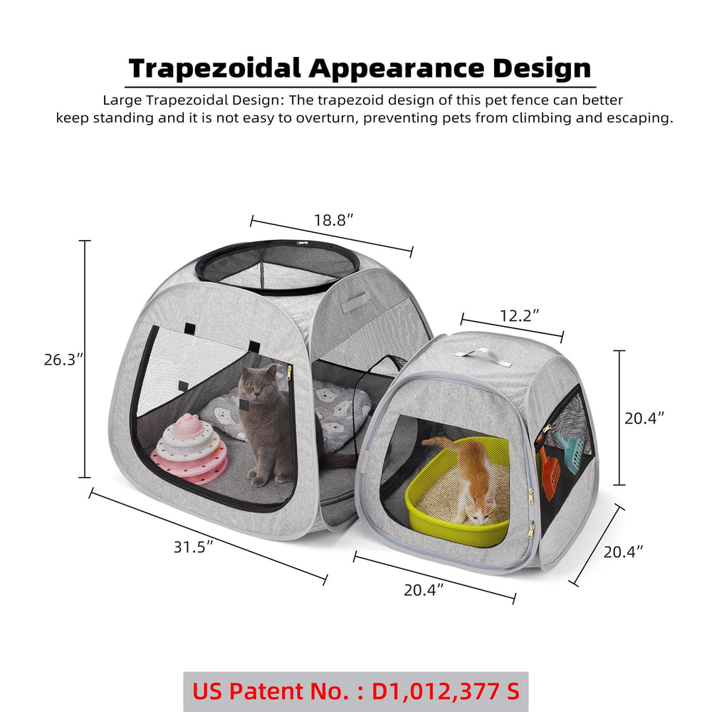 Tenrai jaula portátil para gatos y perros; ideal para viaje y fácil de guardar.
