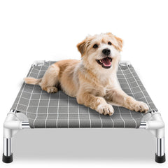 Cama elevada Tensorsine para perros pequeños con tejido suave para mayor confort.