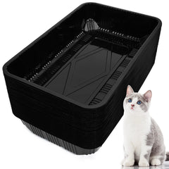Tessco para ti bandejas desechables para gatos en negro, ideales para viajes y reemplazo.