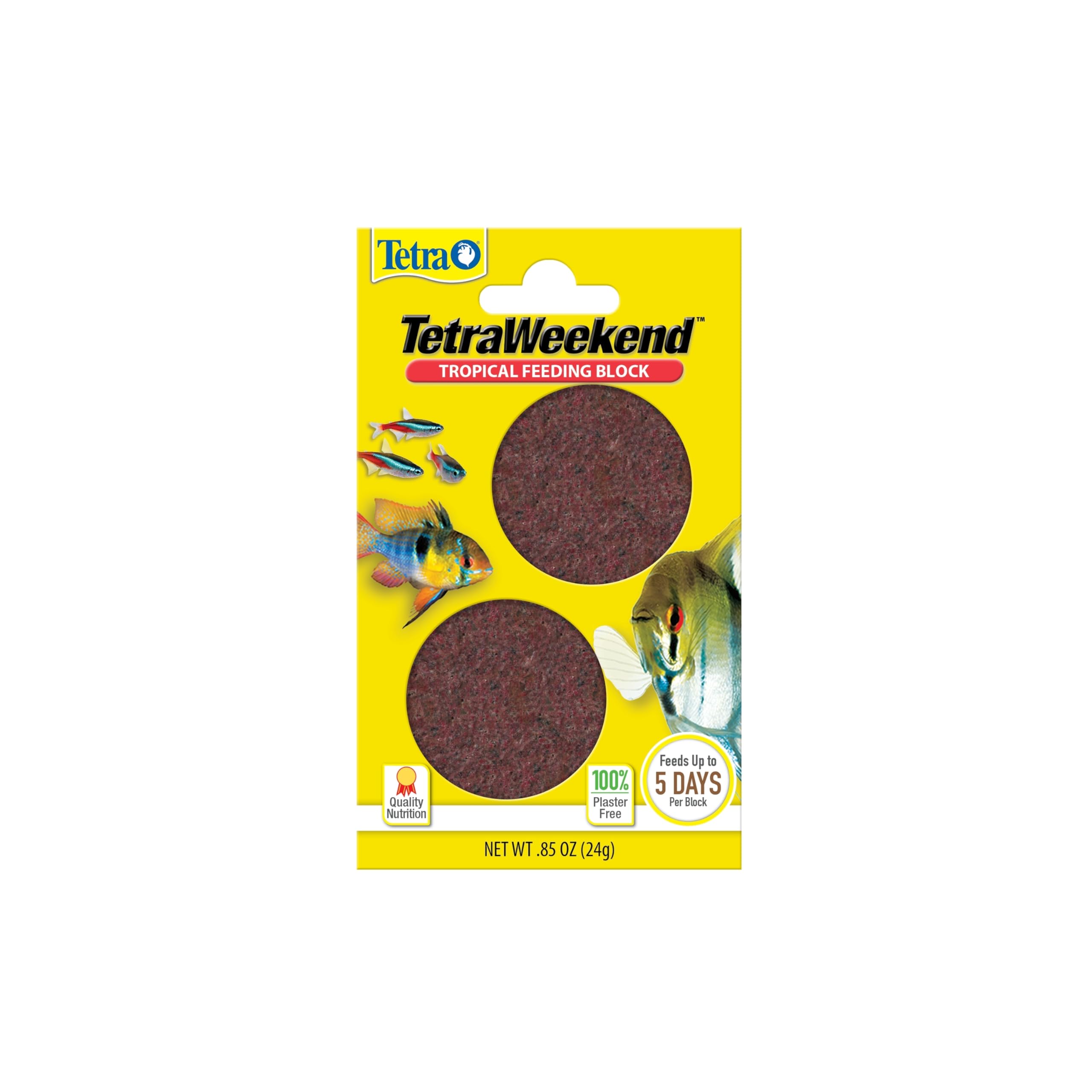 Tetra alimentador de fin de semana Bloque Gel: alimenta peces tropicales lentamente y mantiene el acuario estable.