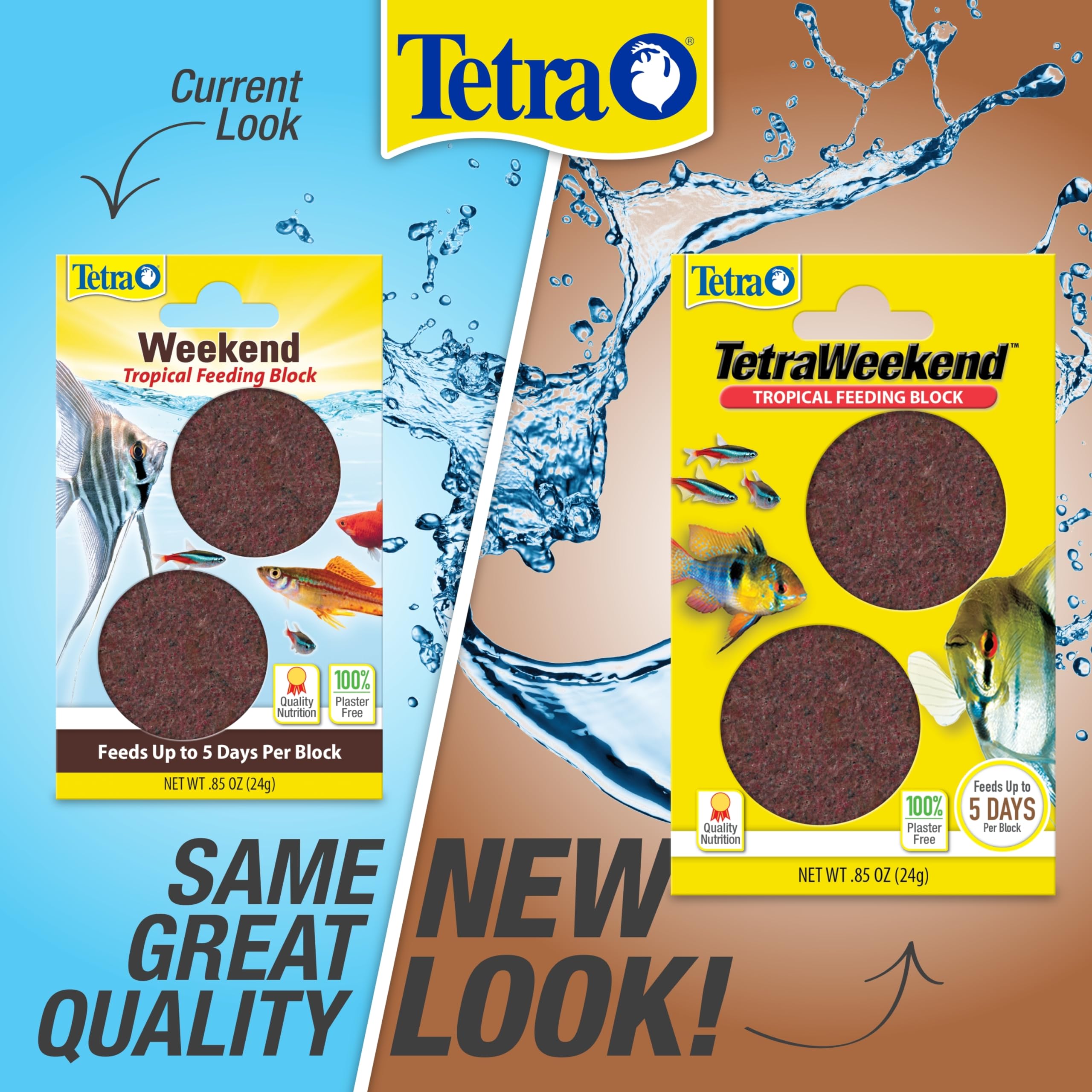 Tetra alimentador de fin de semana Bloque Gel: no se disuelve y ayuda a mantener el agua limpia.