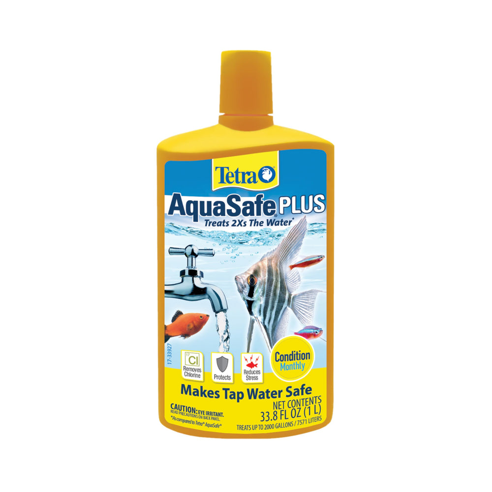 Tetra AquaSafe Plus botella detalle, seguridad del agua para peces