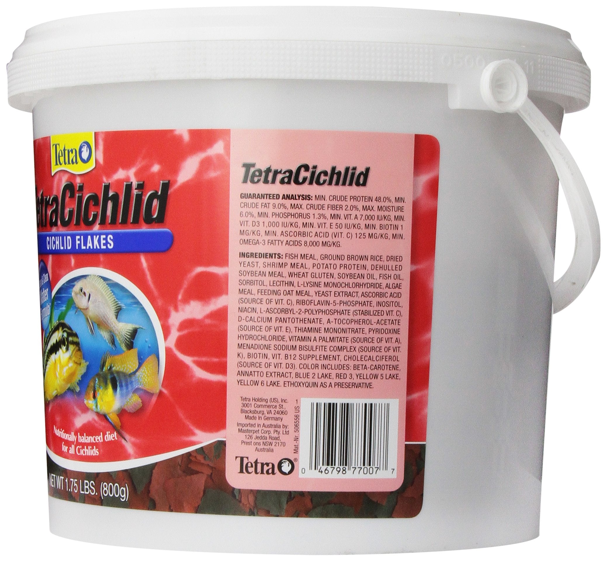 Tapa dispensador de TetraCichlid Flakes para alimentar sin salpicaduras.