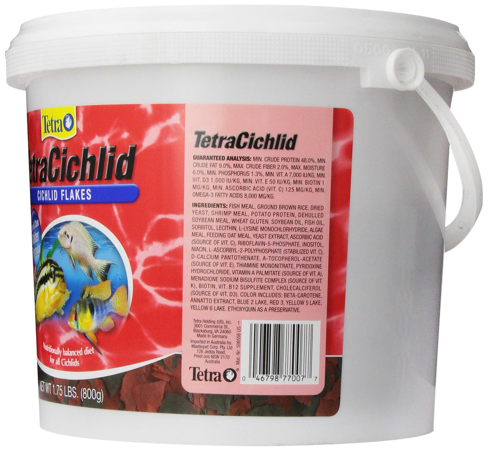Tapa dispensador de TetraCichlid Flakes para alimentar sin salpicaduras.
