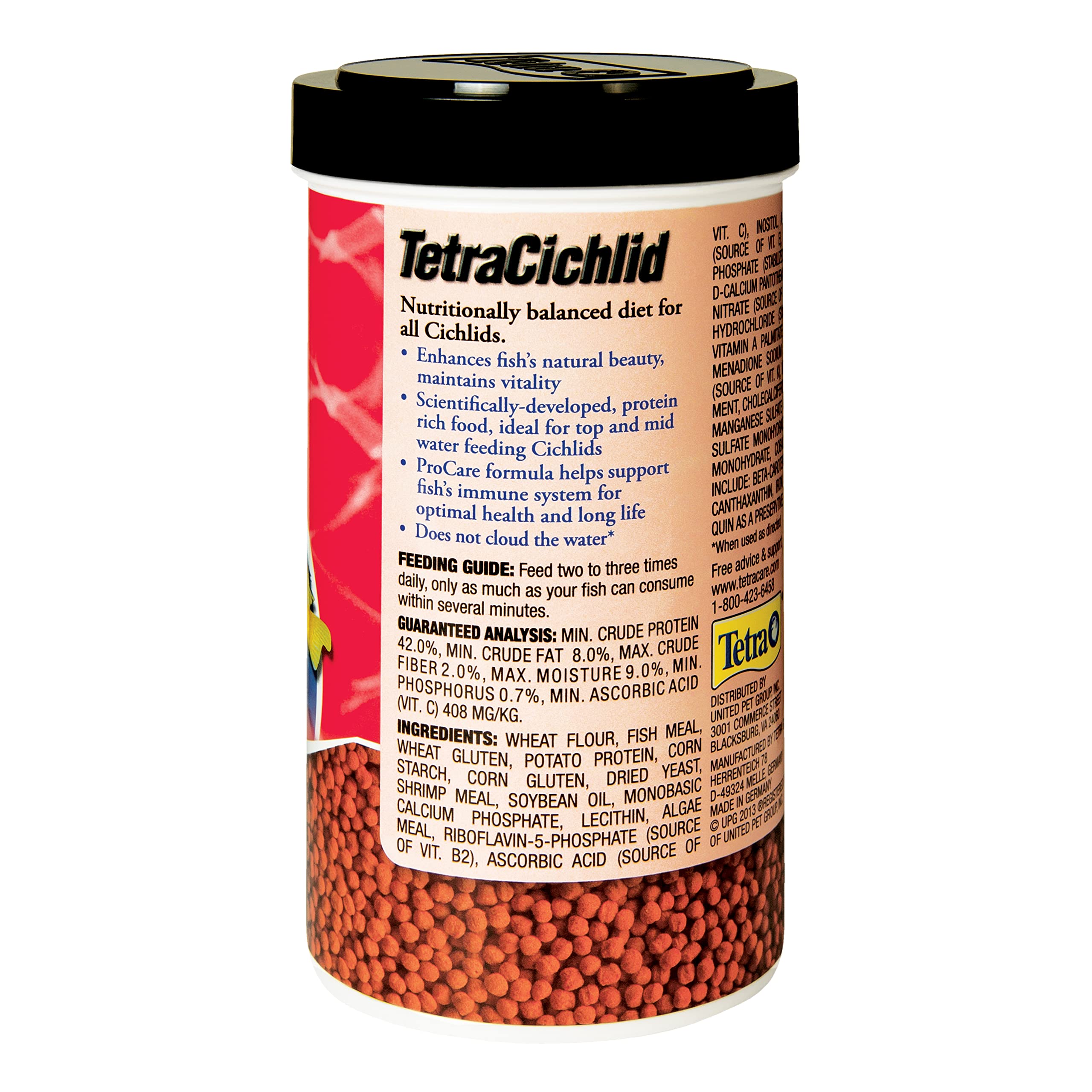 TetraCichlid pellets flotantes: alimento que alimenta en la superficie.