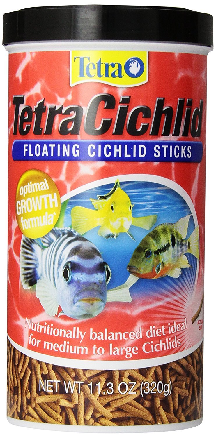 TetraCichlid Sticks flotantes en empaque, alimento estable para cíclidos de agua dulce
