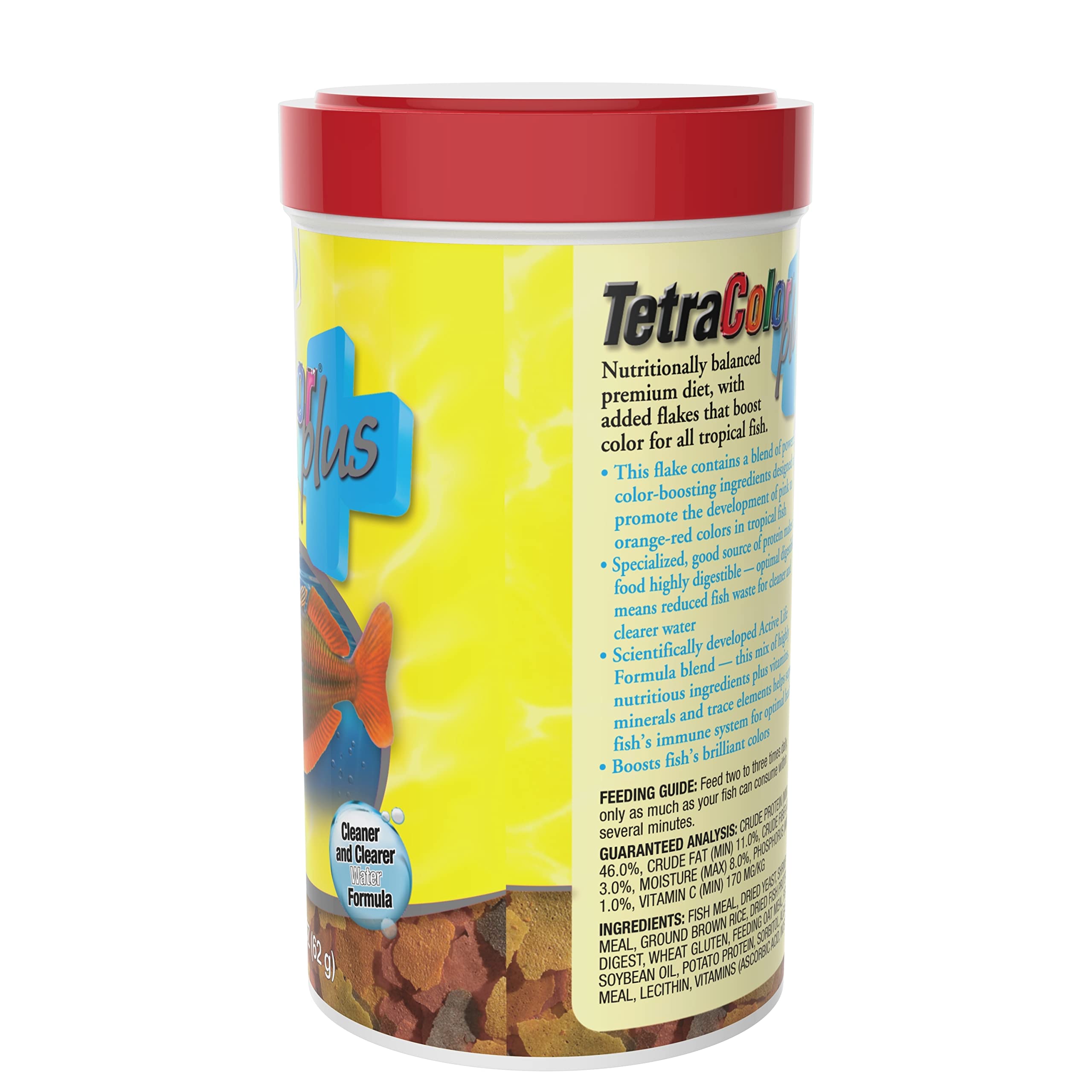 TetraColor PLUS Tropical Flakes: dieta equilibrada para crecimiento y salud de peces tropicales.
