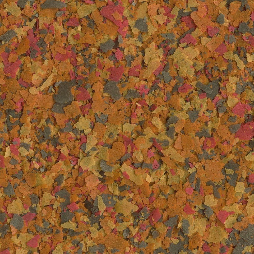 Peces tropicales comen en la superficie con TetraColor Tropical Flakes.