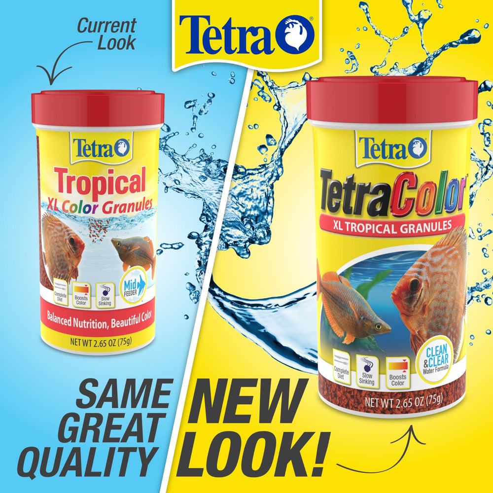 Con TetraColor XL, los peces grandes muestran colores más vivos
