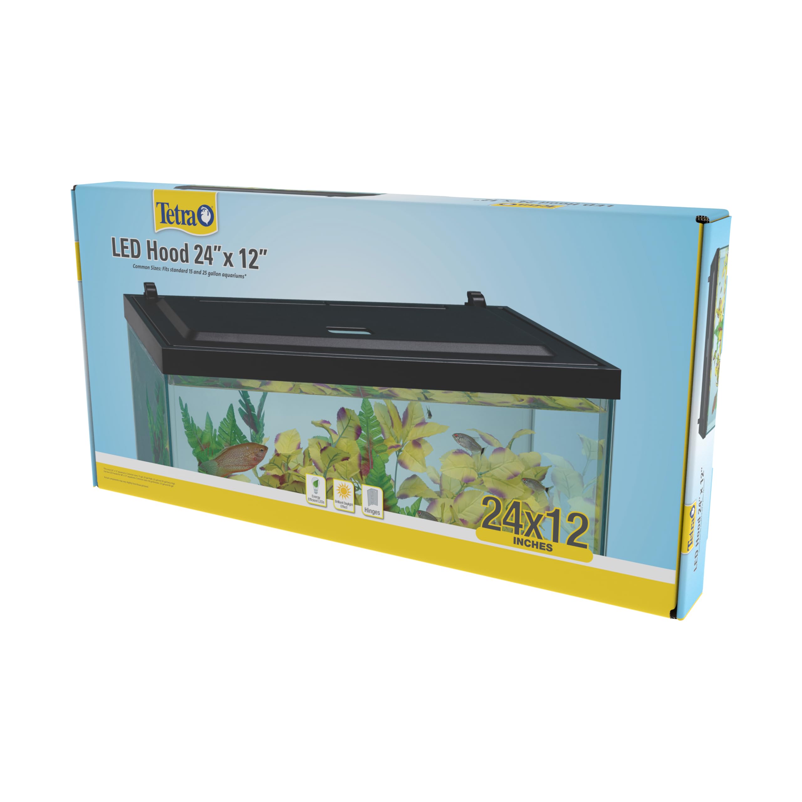 Tetra Hood 24x12 ahorro de energía gracias a LEDs integrados.