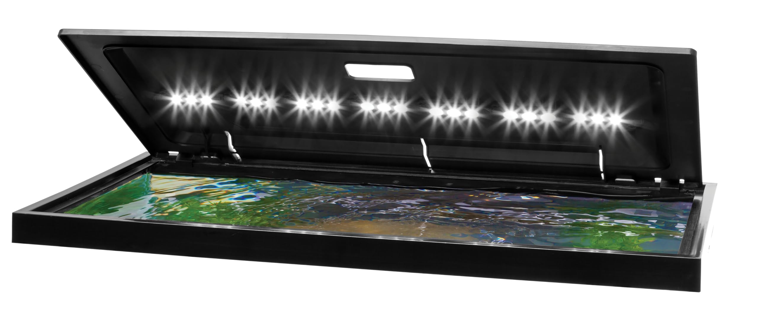 Tetra LED Hood energía eficiente, LEDs integrados sin bombillas.
