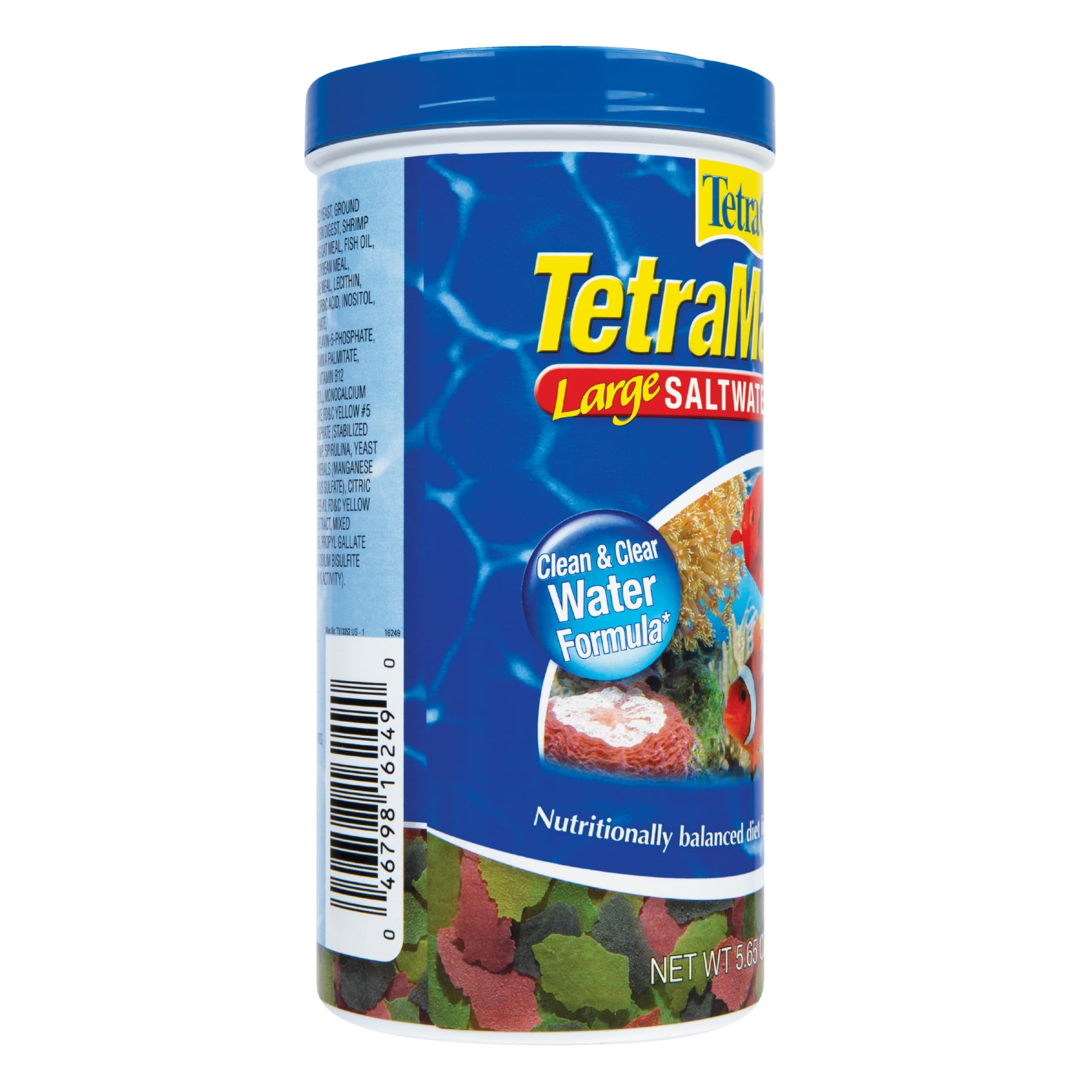 Alimento TetraMarine Flakes ayuda a mantener agua clara gracias a digestión fácil.