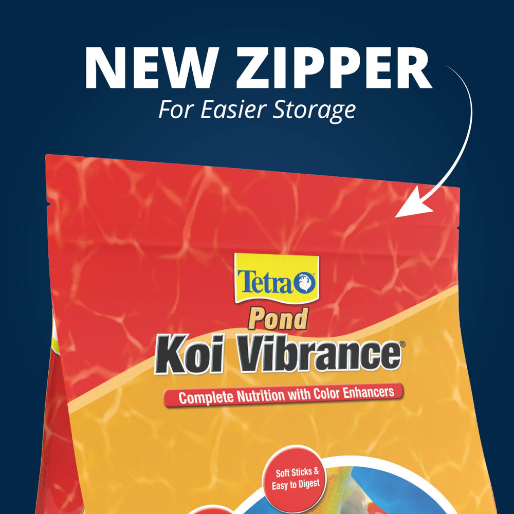 TetraPond Koi Vibrance Palitos Suaves, nutrición diaria para energía y longevidad.