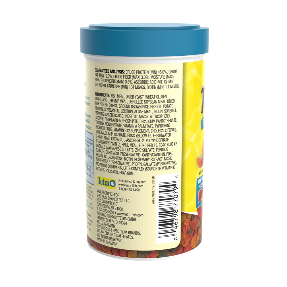 TetraPRO Color Crisps: desarrollo de coloración tropical más intensa en peces.