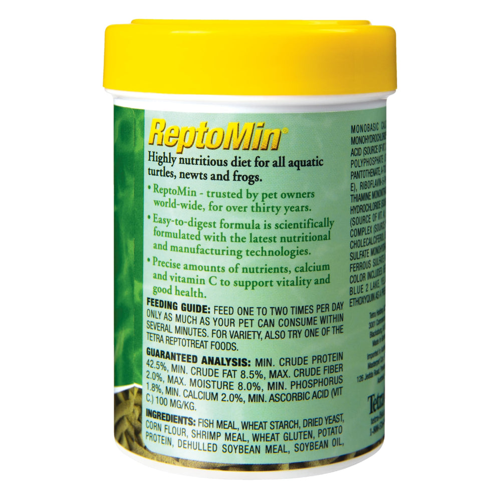 Tetra ReptoMin: alimento proteico para reptiles acuáticos, pensado para la longevidad.