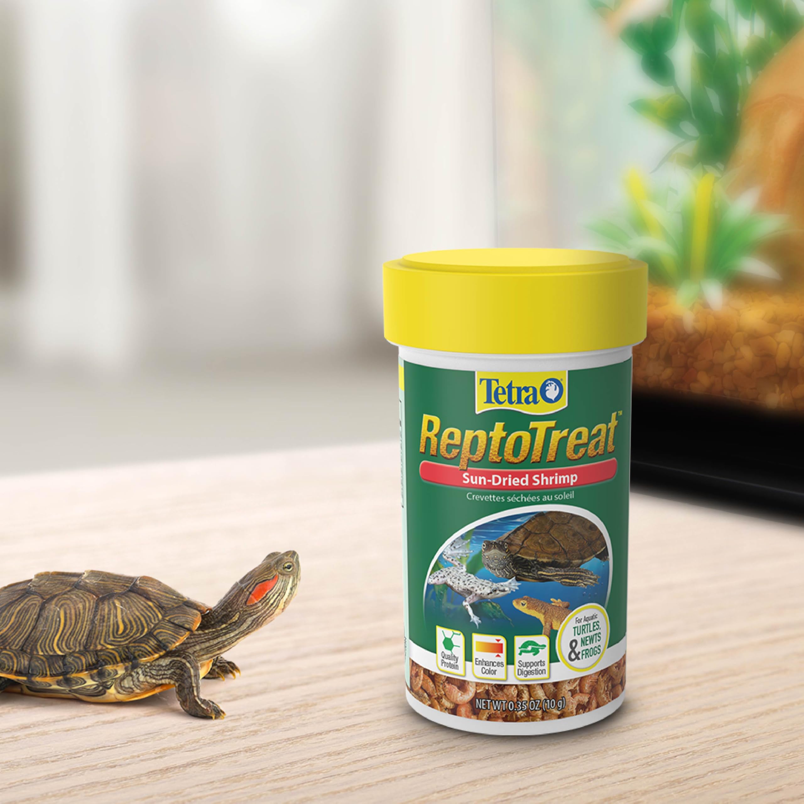 Tetra ReptoTreat Gammarus: tortugas y anfibios disfrutan un snack sabroso para complementar su dieta.