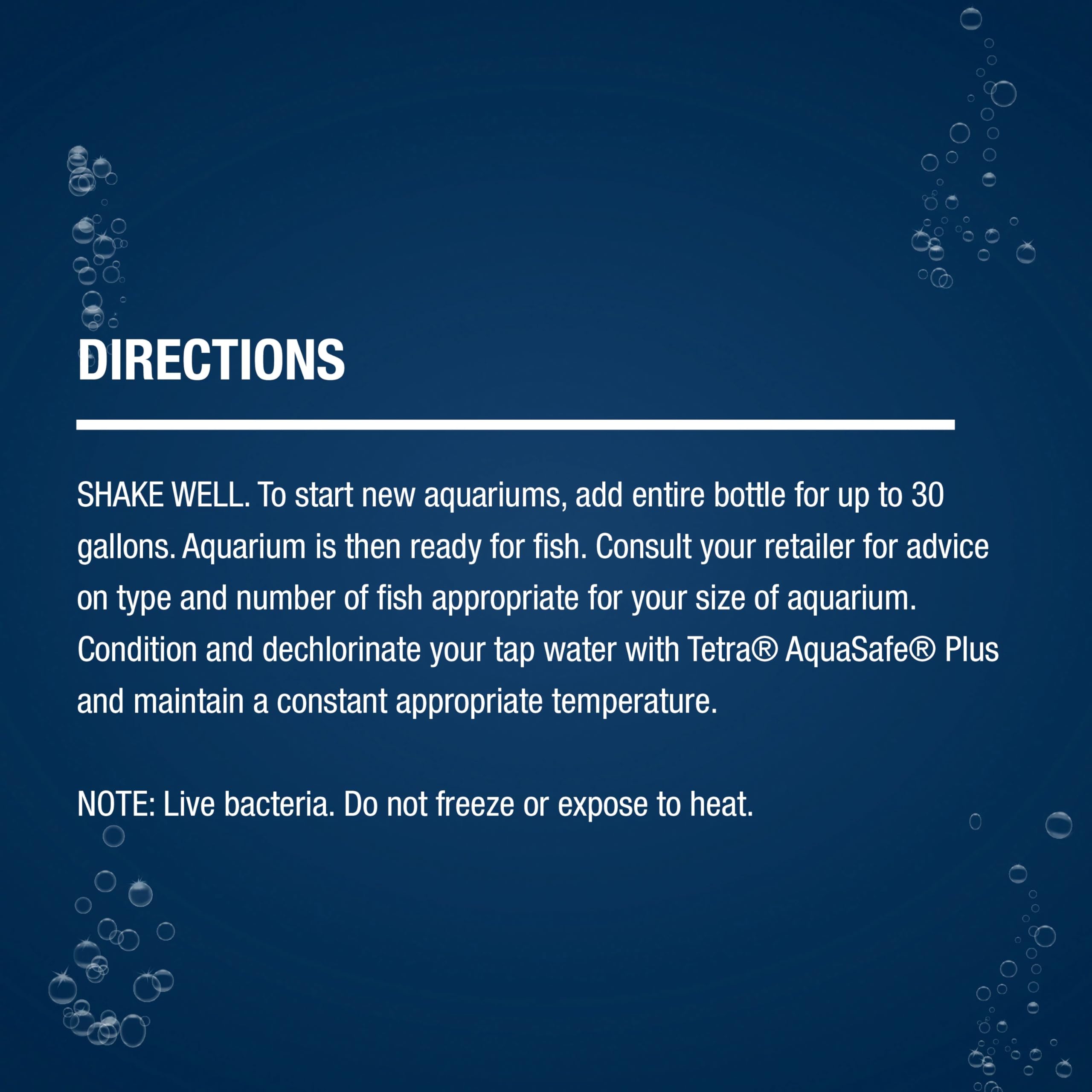 SafeStart Plus facilita el ciclado de agua nueva para peces nuevos.