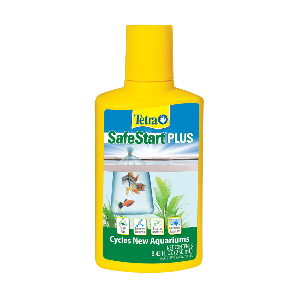 Tetra SafeStart Plus inicia el biofiltro en un nuevo tanque para peces.