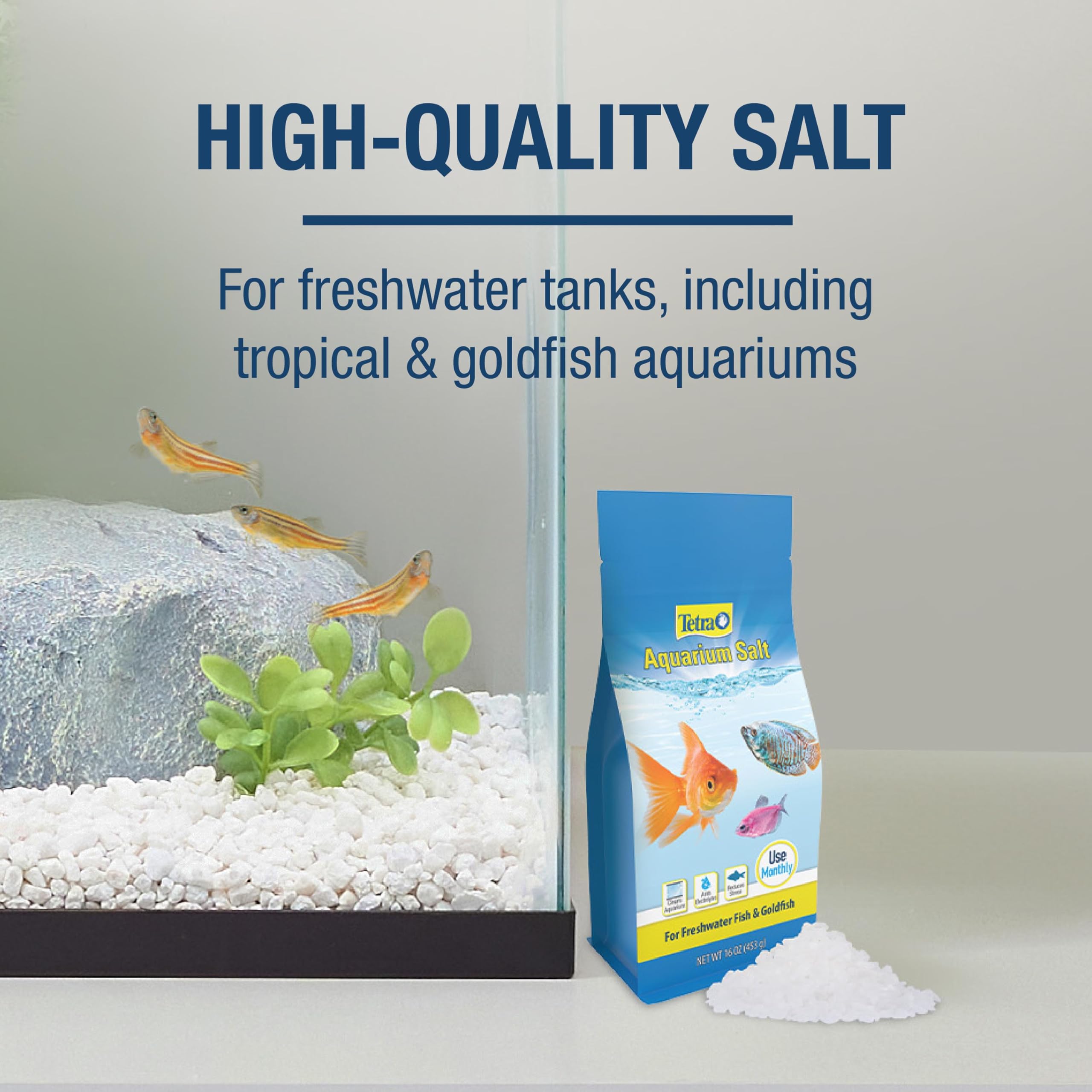 Tetra Sal tanque agua dulce: uso seguro en el acuario.