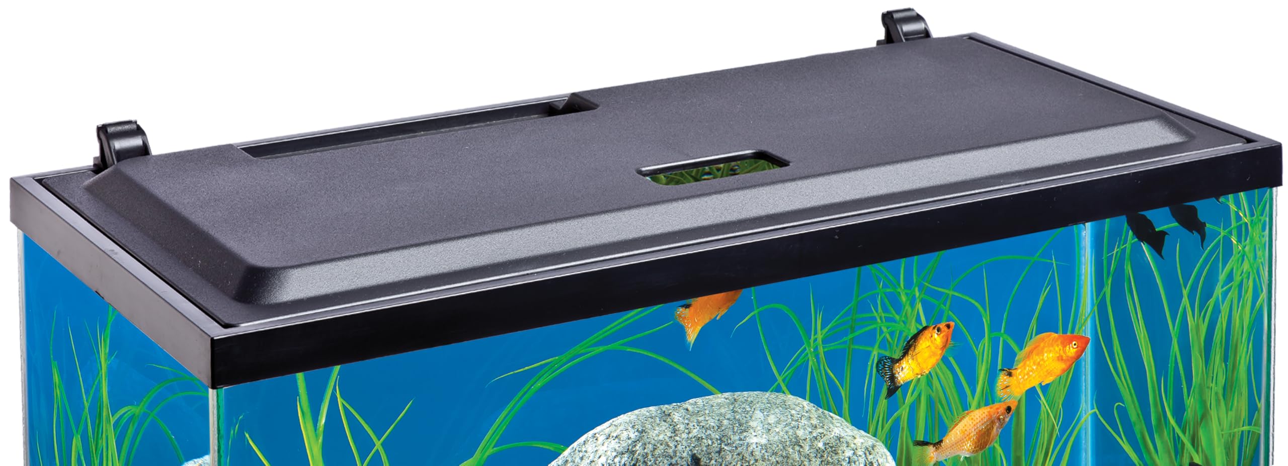 Tetra tapa 20x10 pulgadas, tamaño estándar para tanques comunes.