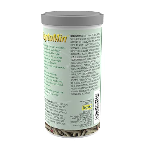 Tetra Tetrafauna PRO ReptoMin Pro Sticks, proteína enriquecida con camarón para tortugas.
