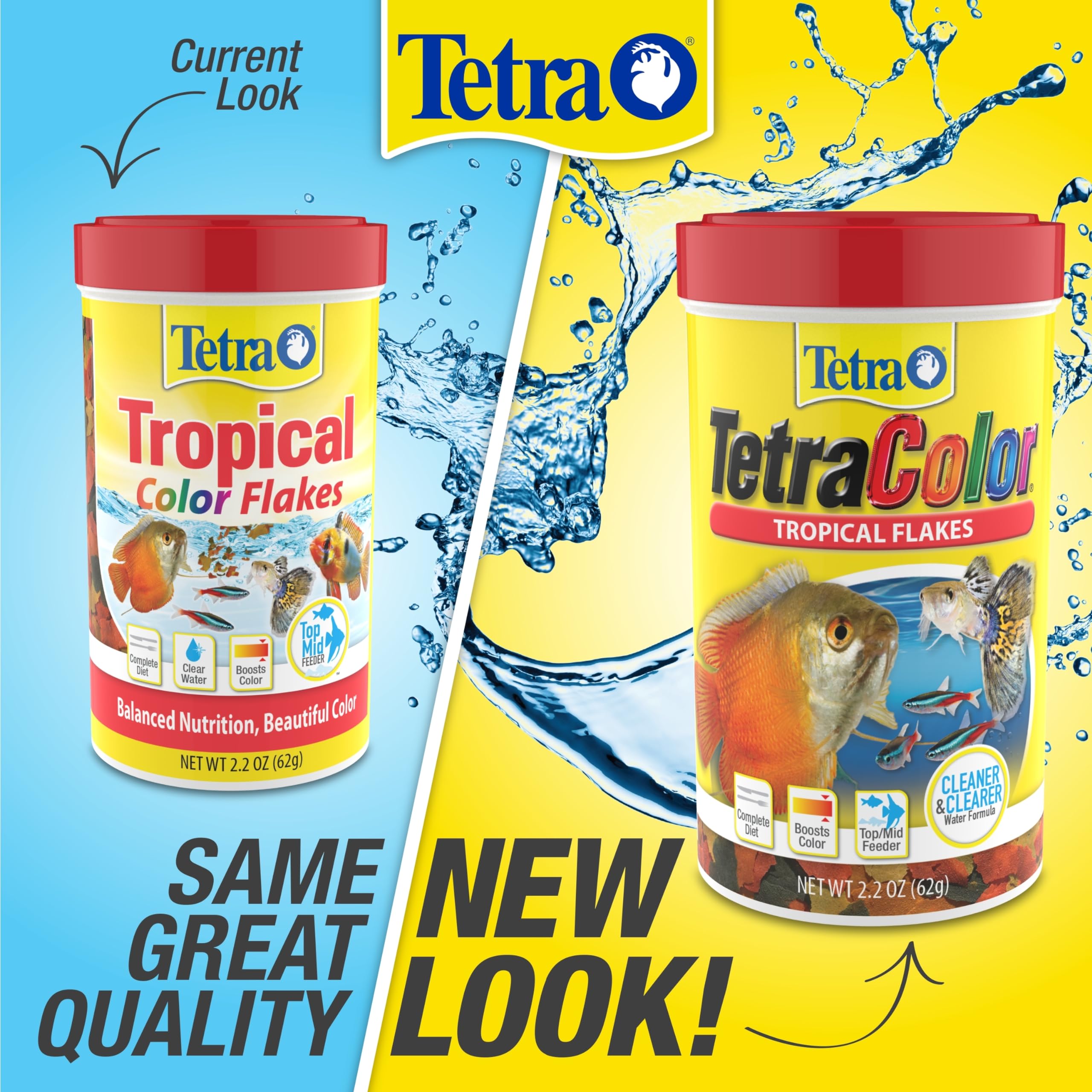 TetraColor Tropical Flakes, presentación de 2.2 onzas