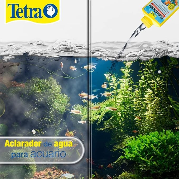 Tetra Clarificador: agua tras tratamiento, con notable mayor claridad.