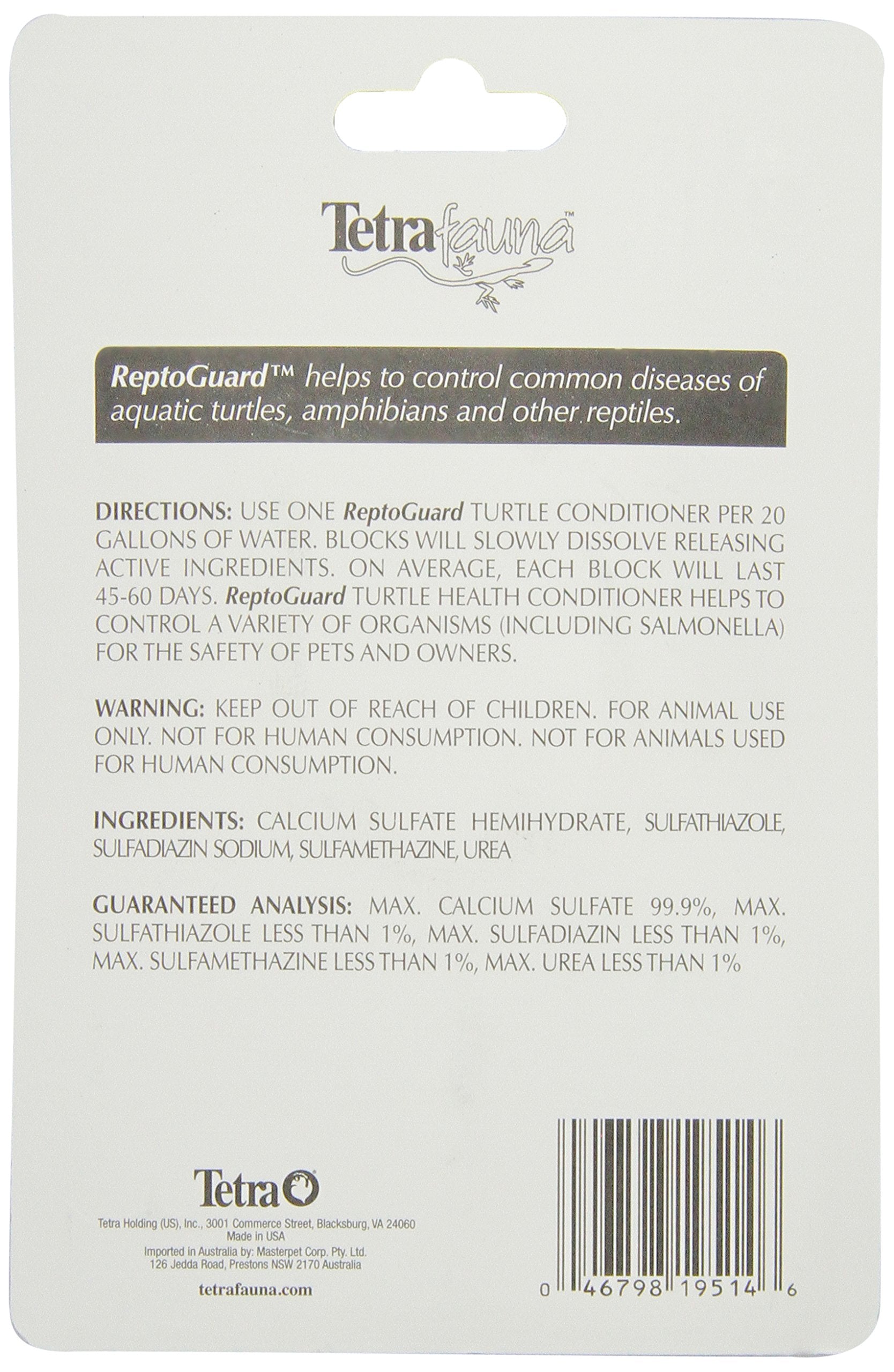 TetraFauna ReptoGuard, bloque con forma de tortuga, dosis segura y eficiente