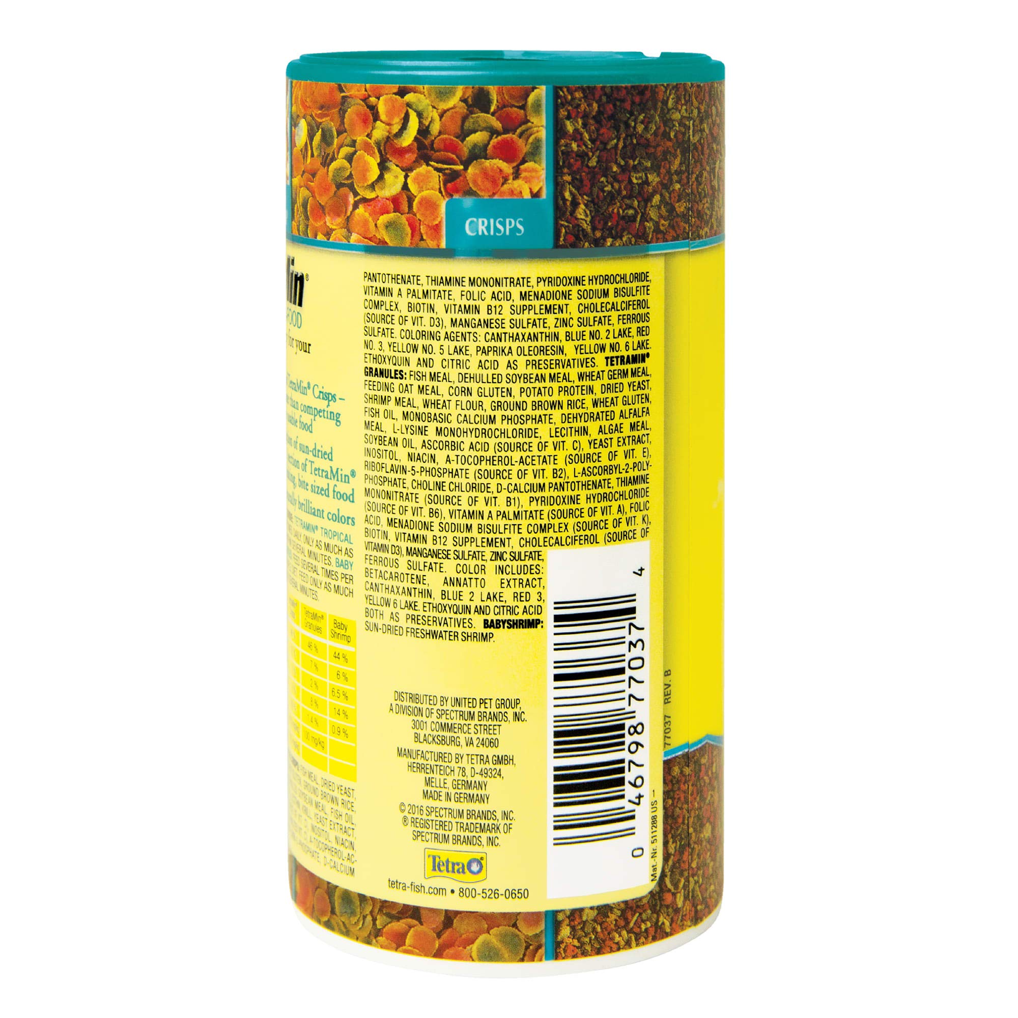 TetraMin crujientes tropicales, ideales para variar la dieta diaria de los peces.