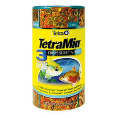 TetraMin con envase dividido para alimentación ordenada en el acuario.