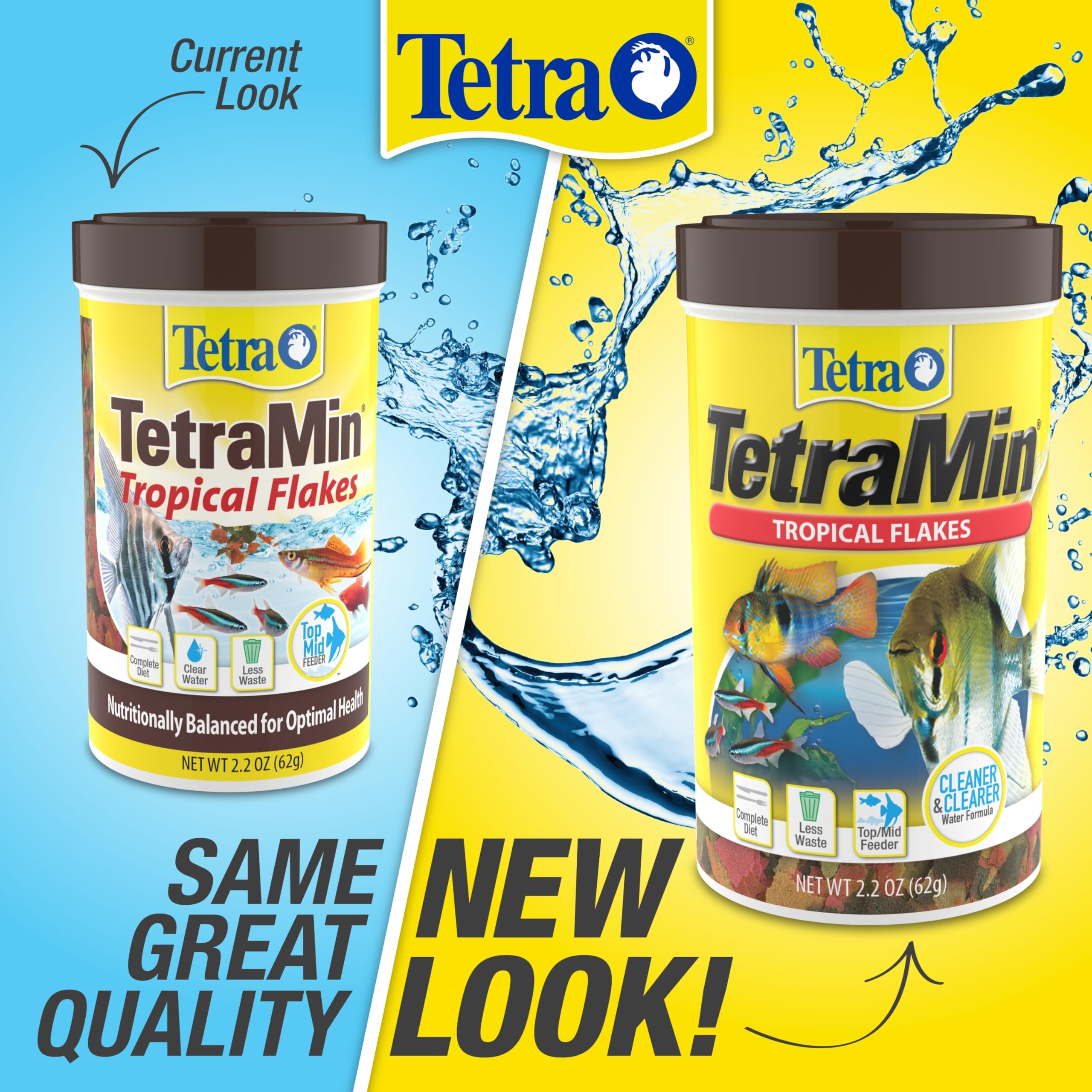 TetraMin Fórmula Agua Clara, mantiene el acuario limpio al alimentarse.