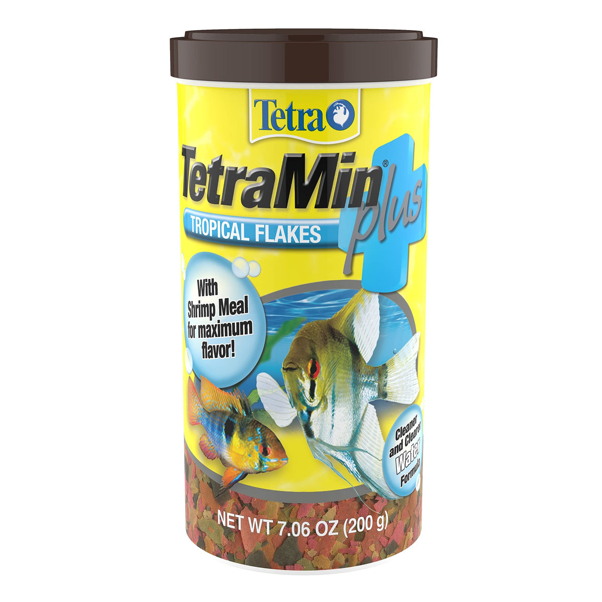Tetramin Plus Flakes Tropicales, alimento principal tropical para peces con digestibilidad mejorada.
