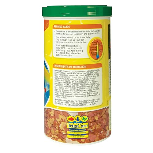 TetraPond copos para estanque, nutrición diaria para peces dorados y koi.