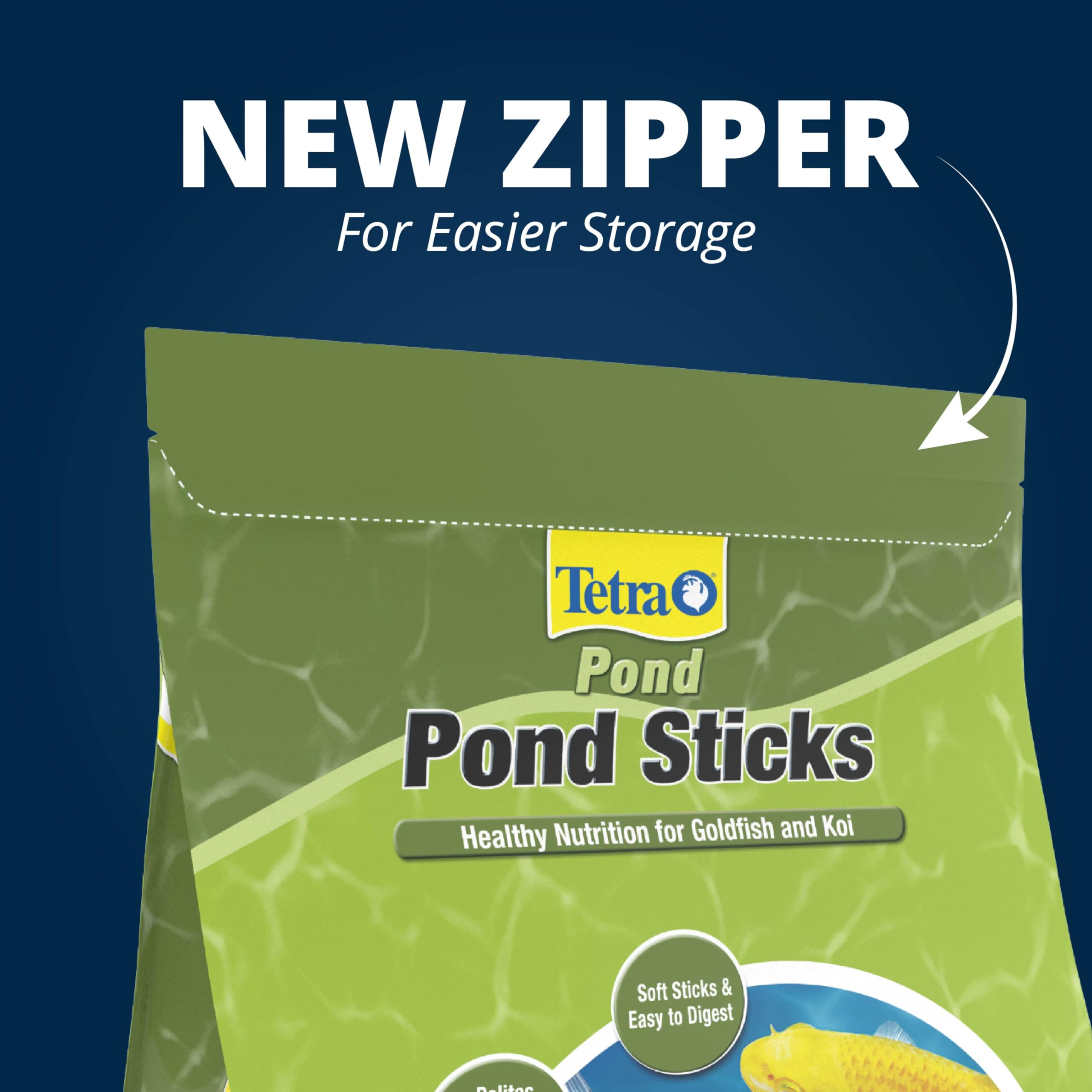 TetraPond Pond Sticks: agua más clara gracias a la digestión eficiente.