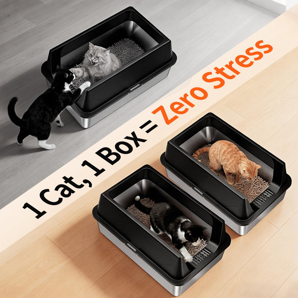 Tevila caja de arena XL capacidad jumbo para menos recargas.