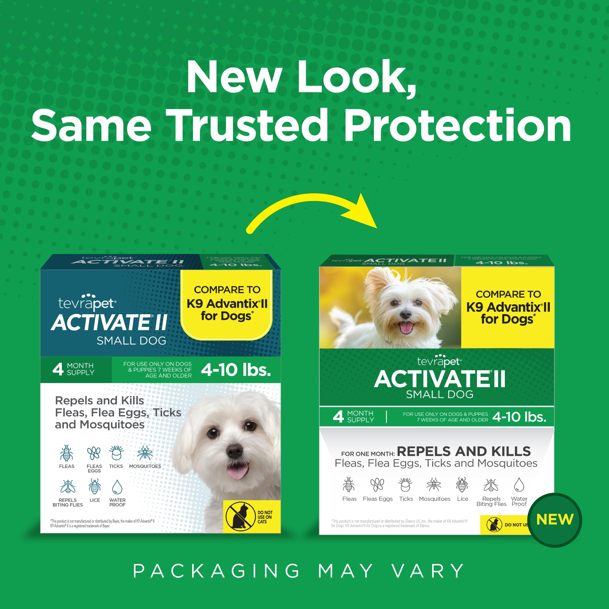 TevraPet Activate II aplicación tópica para perros pequeños de 4-10 libras