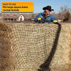 Texas Haynet: bale redondo 4x6-6x6 compatible para múltiples balas.