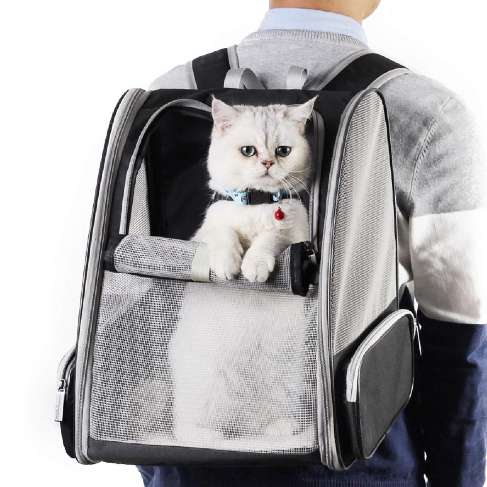 Texsens Mochila Burbuja para Mascotas con correas y soporte en hombros.