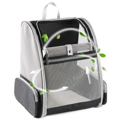 Texsens Mochila Burbuja para Mascotas con ventilación frontal y visibilidad.