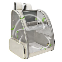 Texsens Mochila Portamascotas ventilada para viajes con mascotas pequeñas.