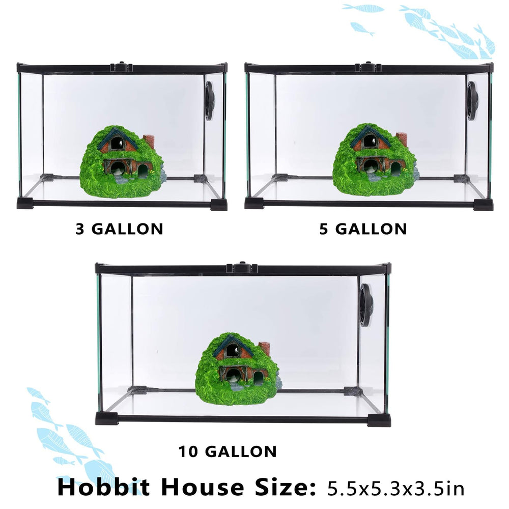 Tfwadmx dimensiones-hobbit-acuario, tamaño claro para esconder y descansar peces.