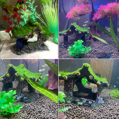 Tfwadmx ornamento de acuario con musgo: textura natural y estilo