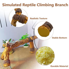 Rama decorativa de terrario de resina sin olor para reptiles