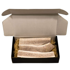 THE ANTLER BOX masticables, pieza grande dividida para masticación controlada