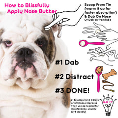 Cuidado diario para todas las razas con The Blissful Dog Bulldog Nose Butter.