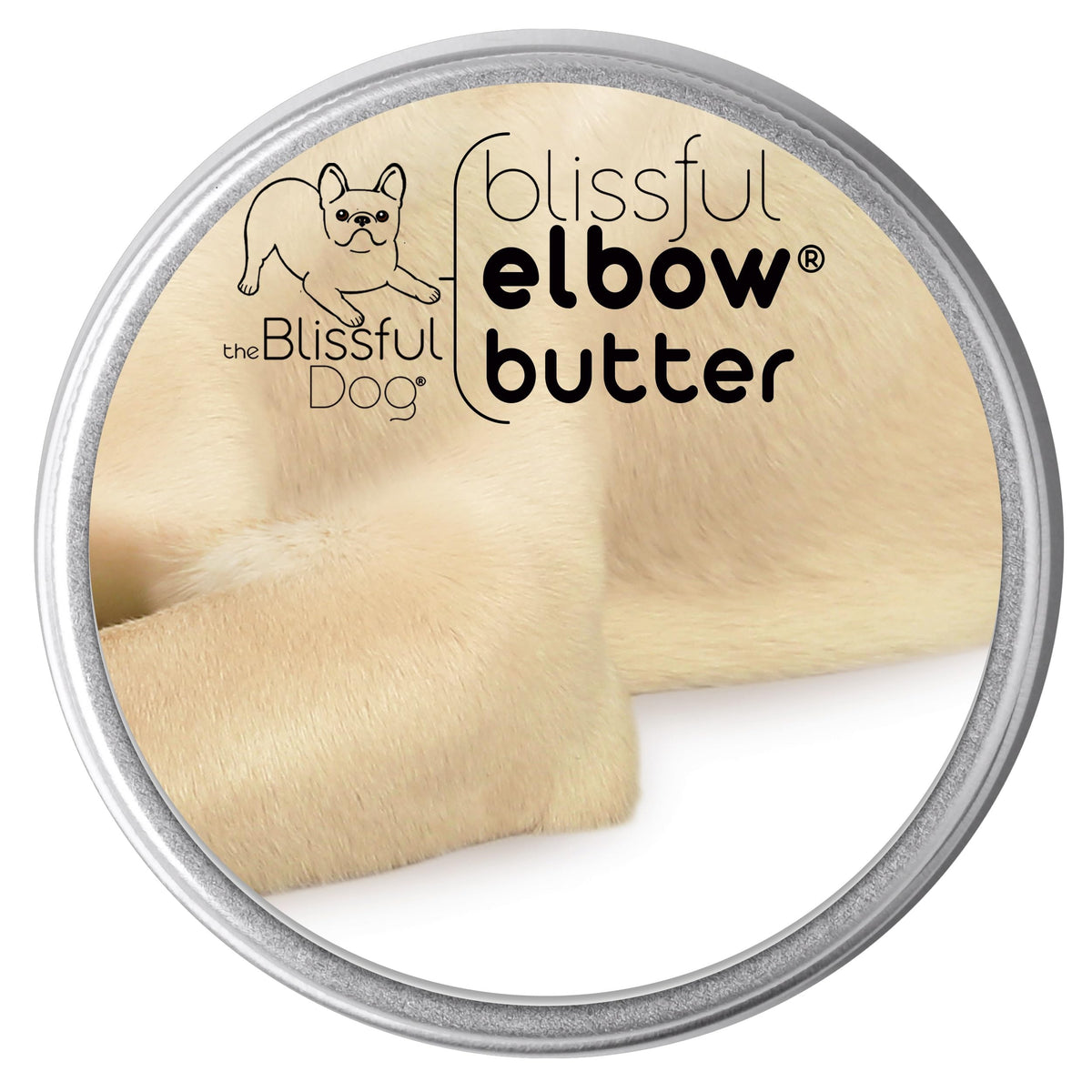 The Blissful Dog Elbow Butter en lata de 4 oz para codos secos y protegidos